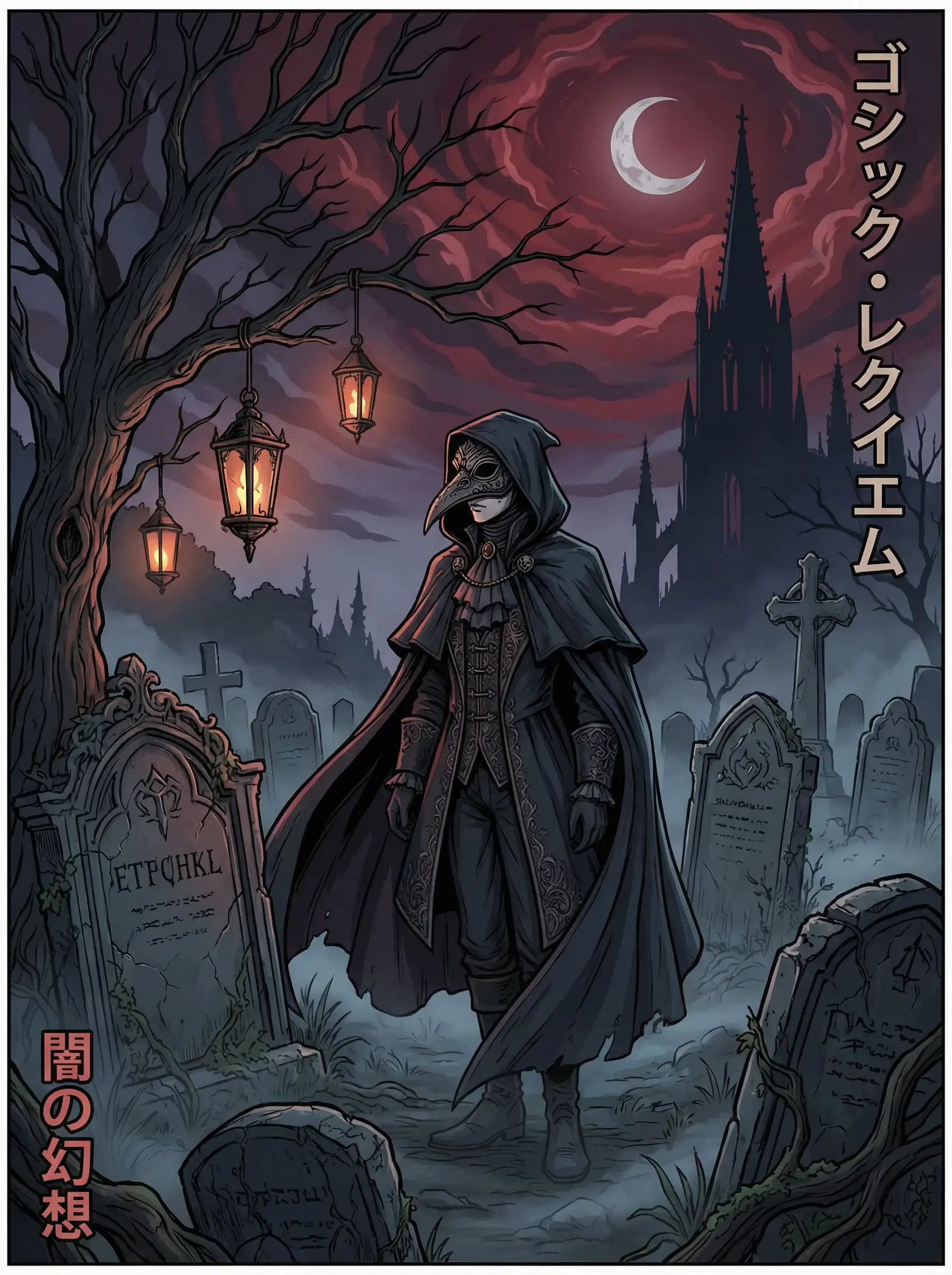 51动漫 墓园安魂曲 暗黑哥特动漫封面